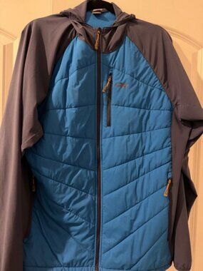 Men's Outdoor Research Jacket, XL, Blue & Gray, Nice